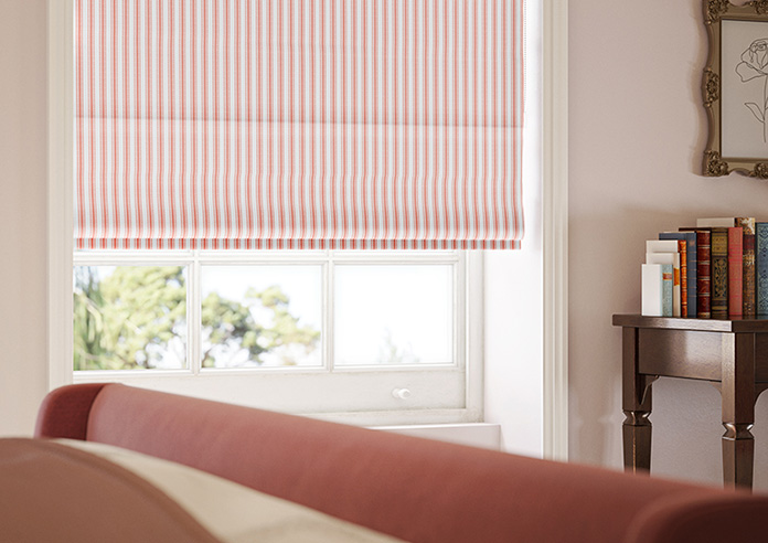 Lace Stripes, Coral - Twist&Fit Roman Blind - Image 5